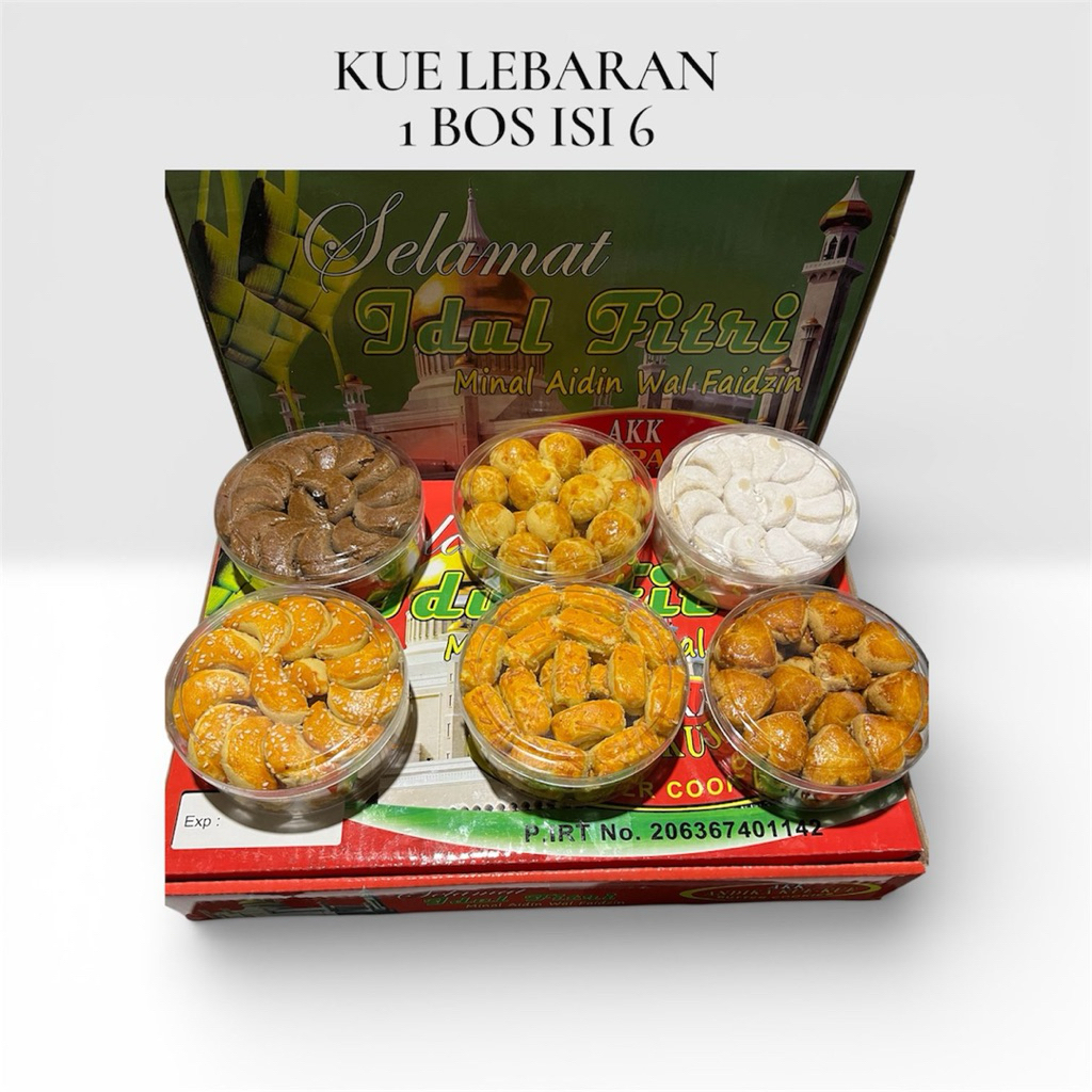Kue Kering Lebaran 2026 Kue 1 Box Isi 6 Toples