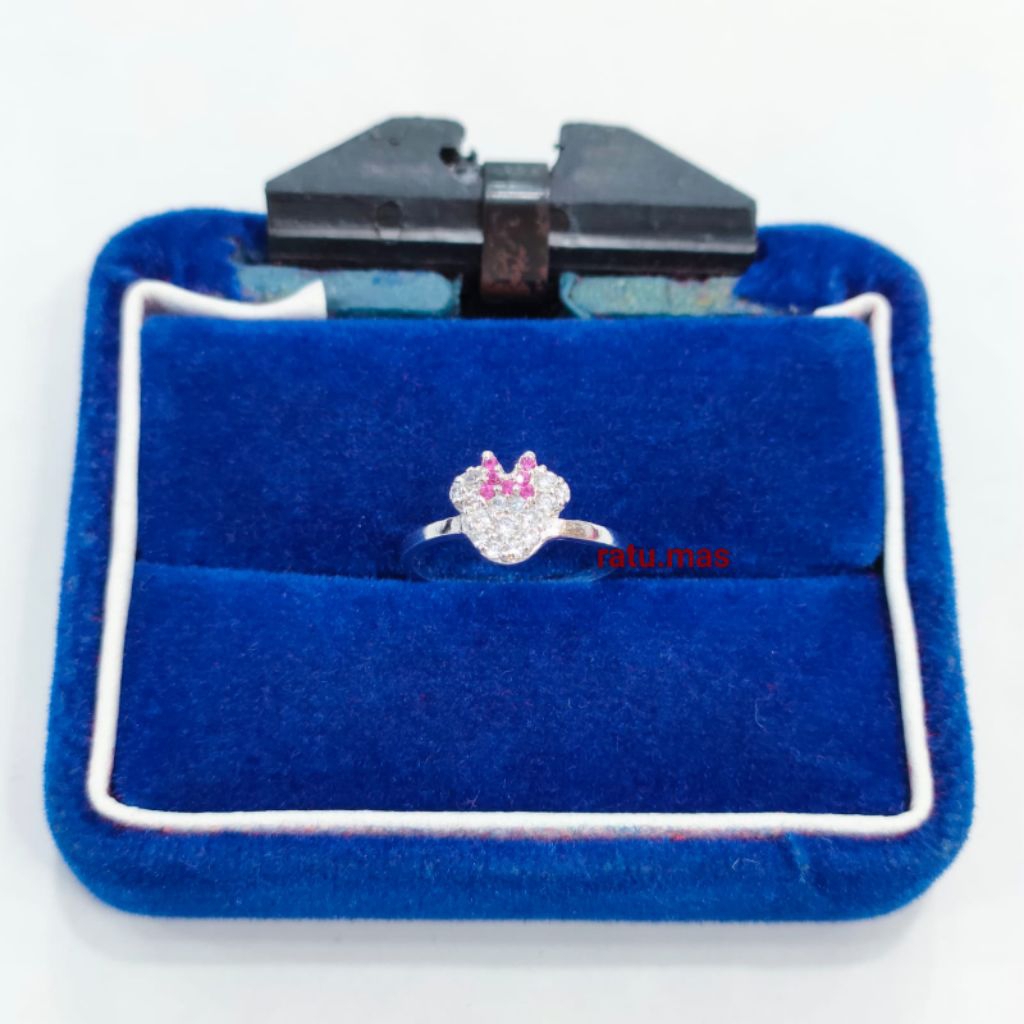 Cincin Anak Silver 925 Asli Lapis Emas Putih