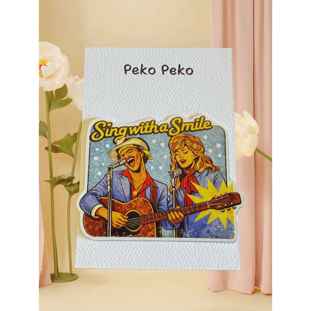 Sticker Vinyl Waterproof - Sing with a smile | bruno mars x lady gaga