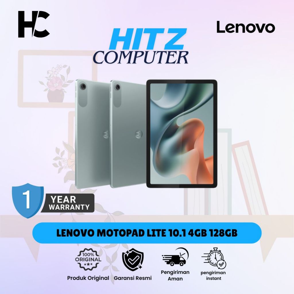 LENOVO MOTOPAD LITE 10.1 4GB 128GB SKY GREY +  CASE | TABLET LENOVO | GARANSI RESMI