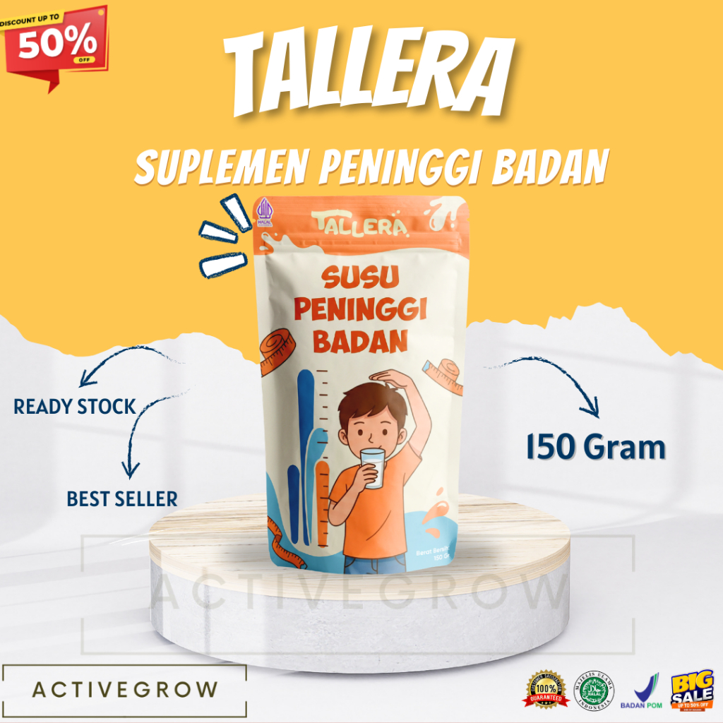 TALLERA - SUSU PENINGGI BADAN ANAK DEWASA ORIGINAL BPOM HALAL