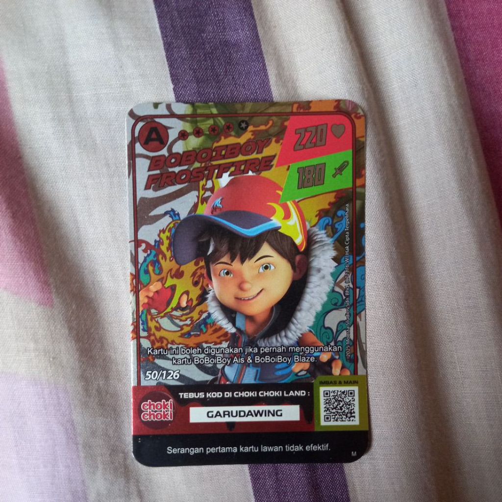 monsta galaxy card boboiboy frostfire