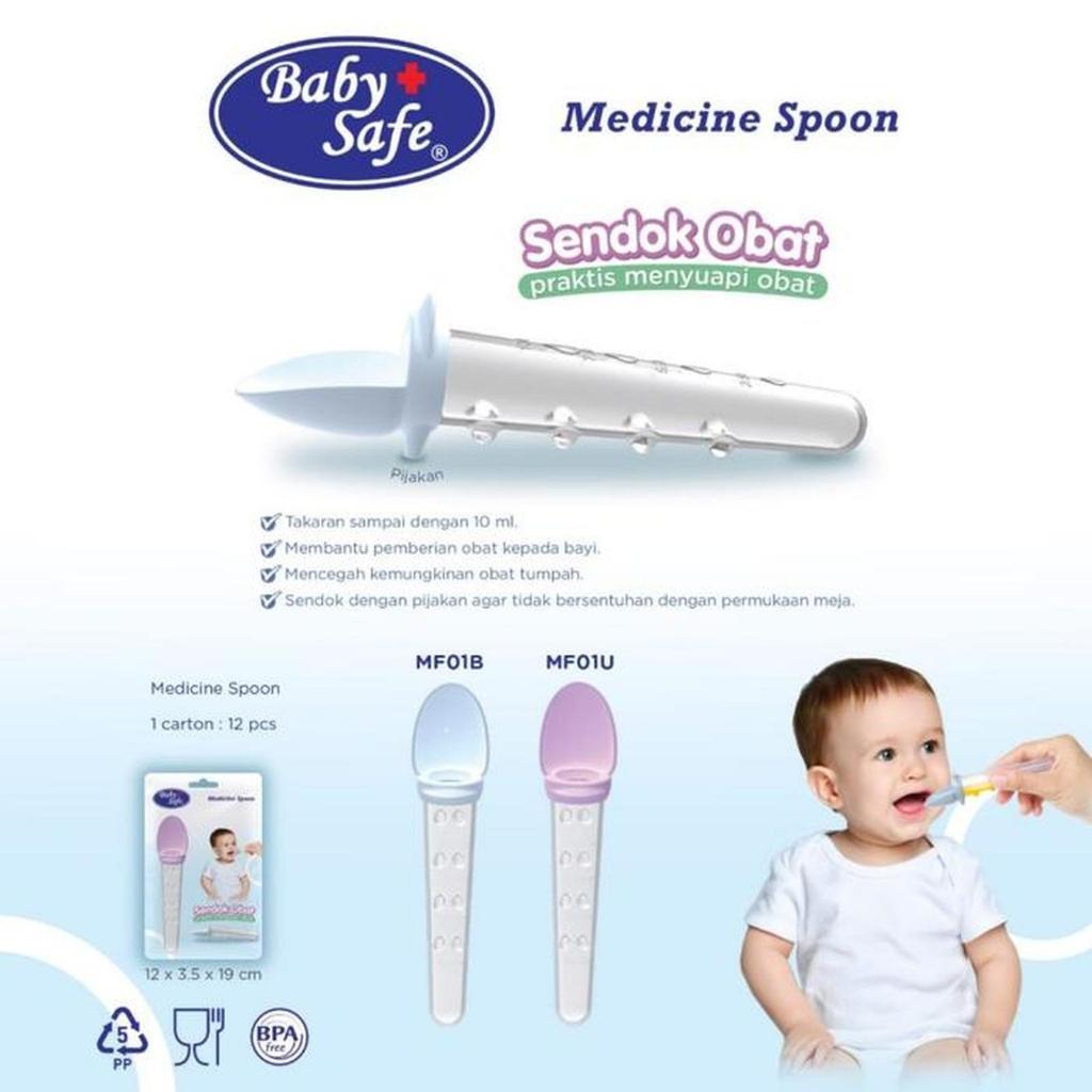 Bundling Baby Safe MF01 Medicine Spoon & Baby Safe Cotton Bud Regular Tip 50s