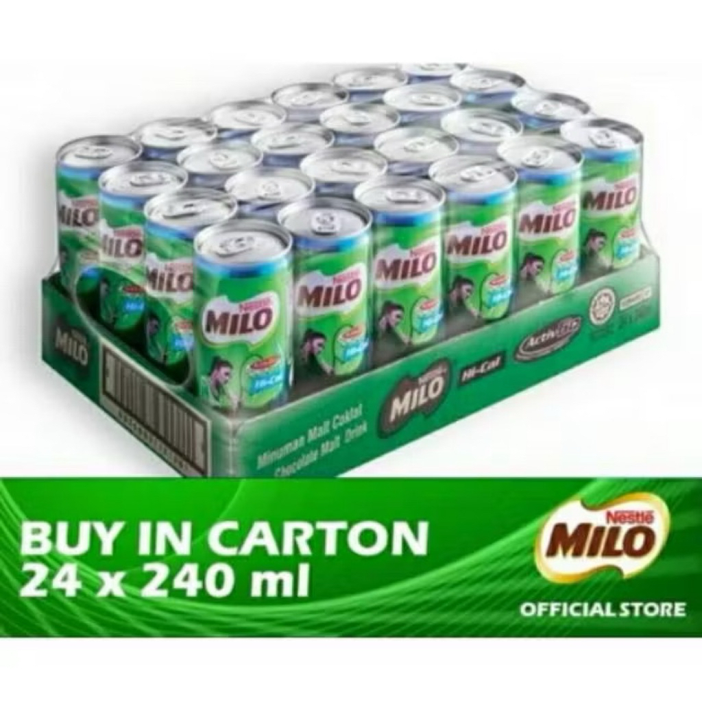 Milo Kaleng Can 220ml Susu Coklat 1 Dus / Karton isi 24