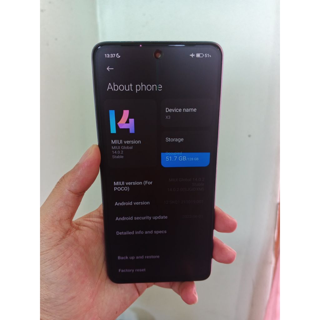 HP Xiaomi Poco X3 RAM 8GB 128GB second