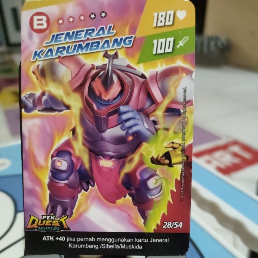 Monsta Galaxy Card Pek Quest Adventure Kartu BoBoiBoy Jeneral Karumbang Limited Edition