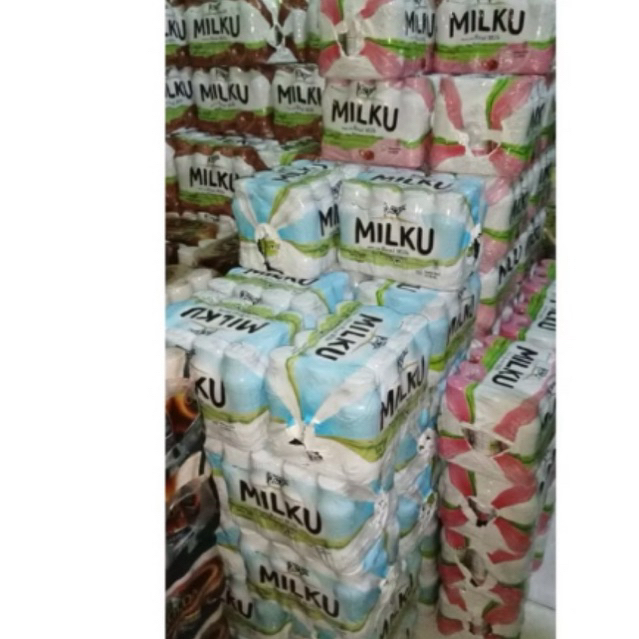 milku 1dus isi 12botol / milku coklat / milku stroberi / milku vanila / milku marie biskuit 200ml