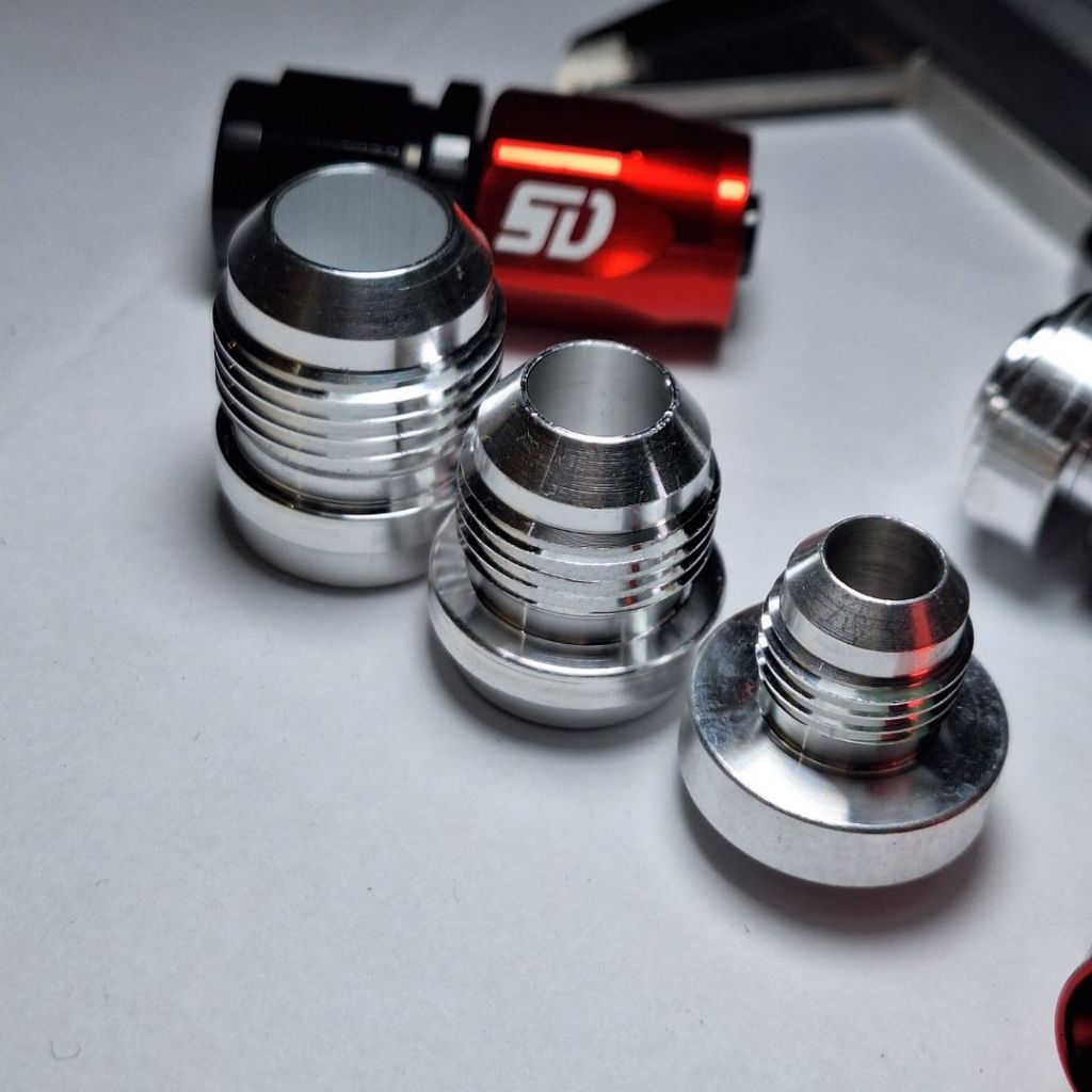 Velocity Vanguards Weld Bung Adaptor Aluminium Male An6 An8 An10 Tahan Lama Untuk Selang