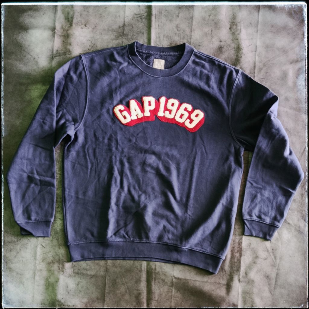 Crewneck sweater GAP vintage bahan katun bordir towel size XL