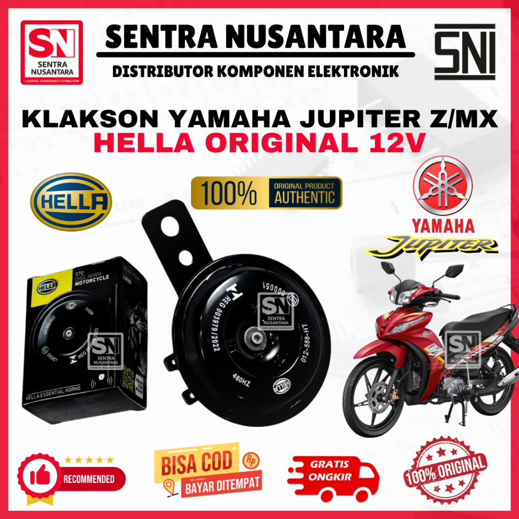 Klakson YAMAHA JUPITER ORIGINAL MERK HELLA | Klakson Motor YAMAHA JUPITER MEREK HELLA ASLI | Klakson
