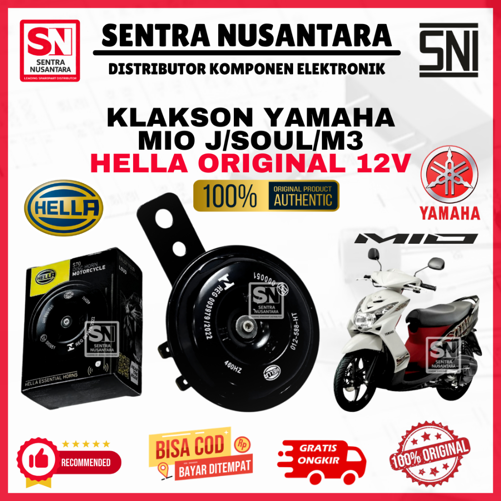 Klakson YAMAHA MIO ORIGINAL MERK HELLA | Klakson Motor YAMAHA MIO MEREK HELLA ASLI | Klakson MIO Ori