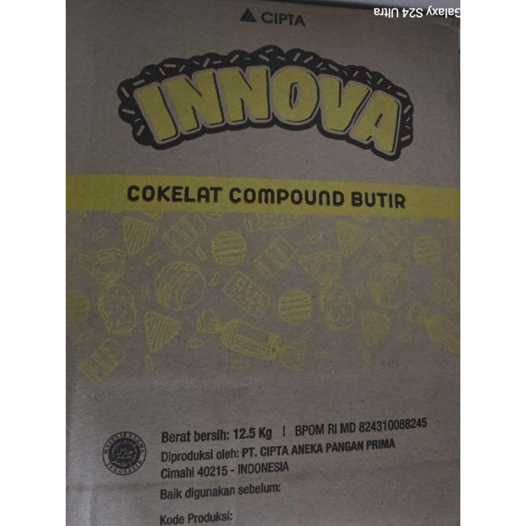 mesis meses coklat cokelat innova coklat compound butir rice chocolate crispy inova curah repack 250