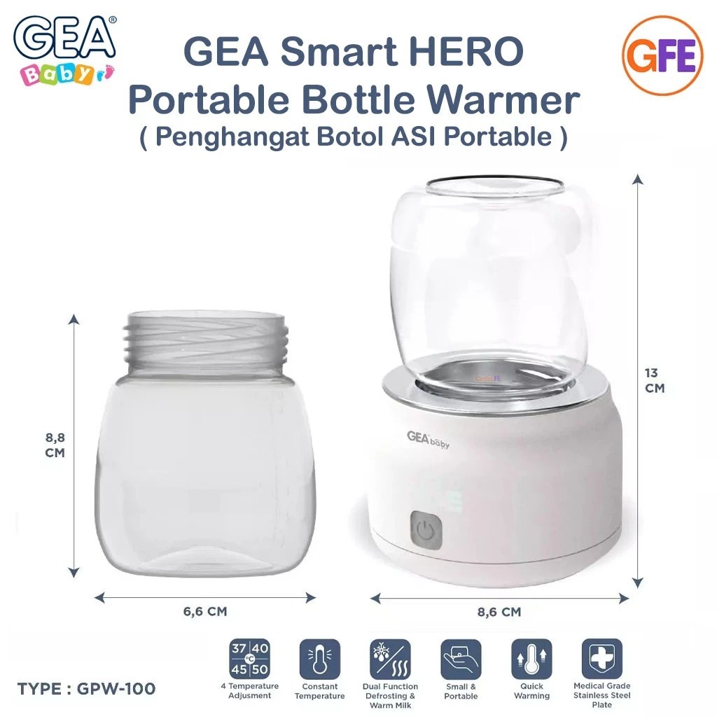 Preloved GEA Baby Smart Hero Portable Bottle Warmer Penghangat ASI Botol Susu Bayi Pemanas Elektrik 