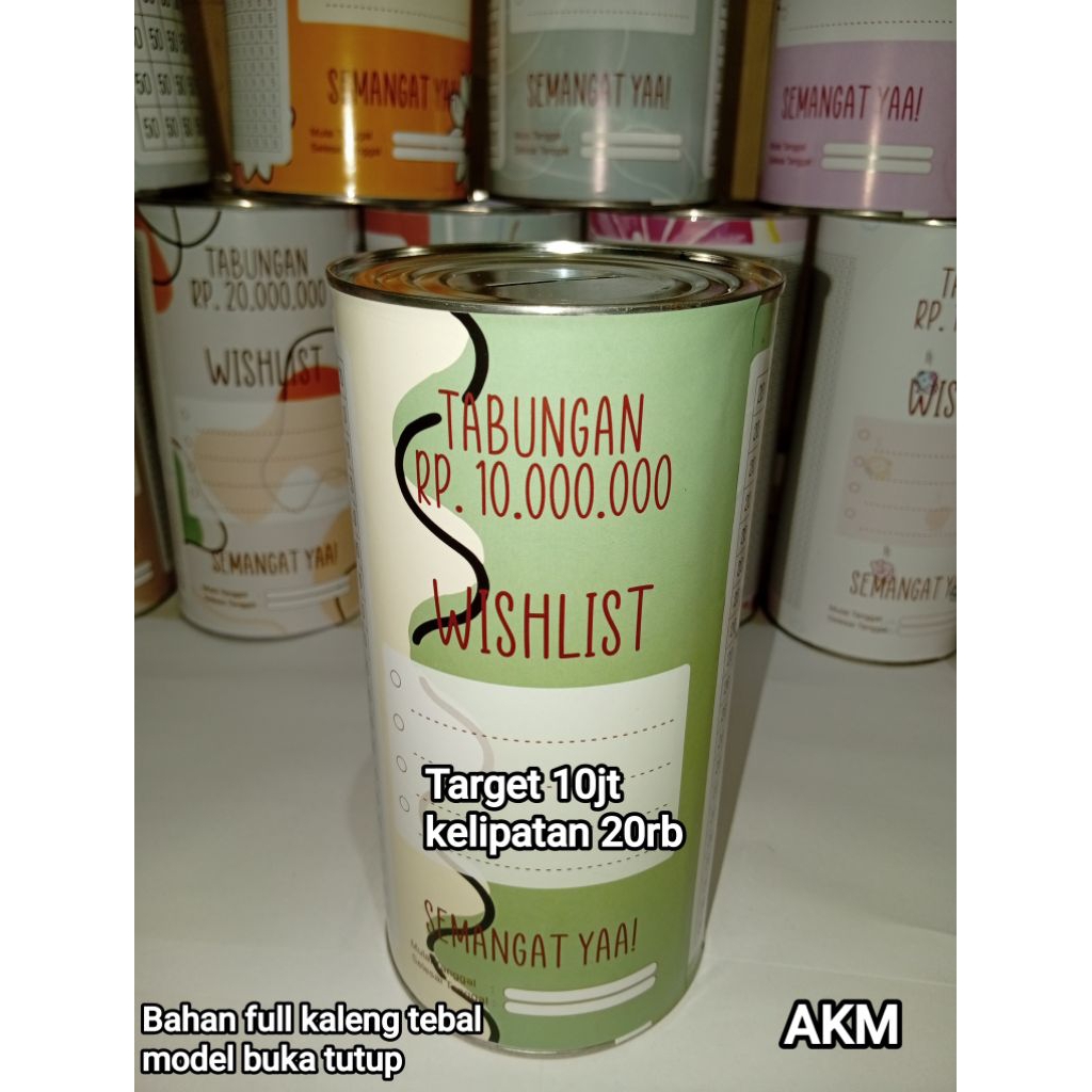 CELENGAN TARGET MURAH 10JT/20K - CELENGAN TARGET TABUNGAN VIRAL CELENGAN TARGET BUKA TUTUP CELENGAN 