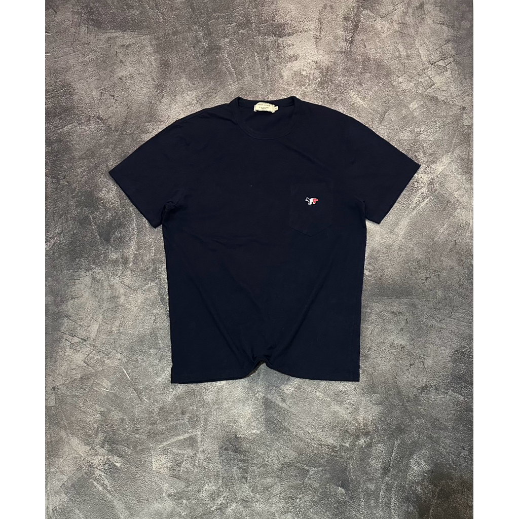 Tshirt Maison Kitsune Tricolor Fox Navy