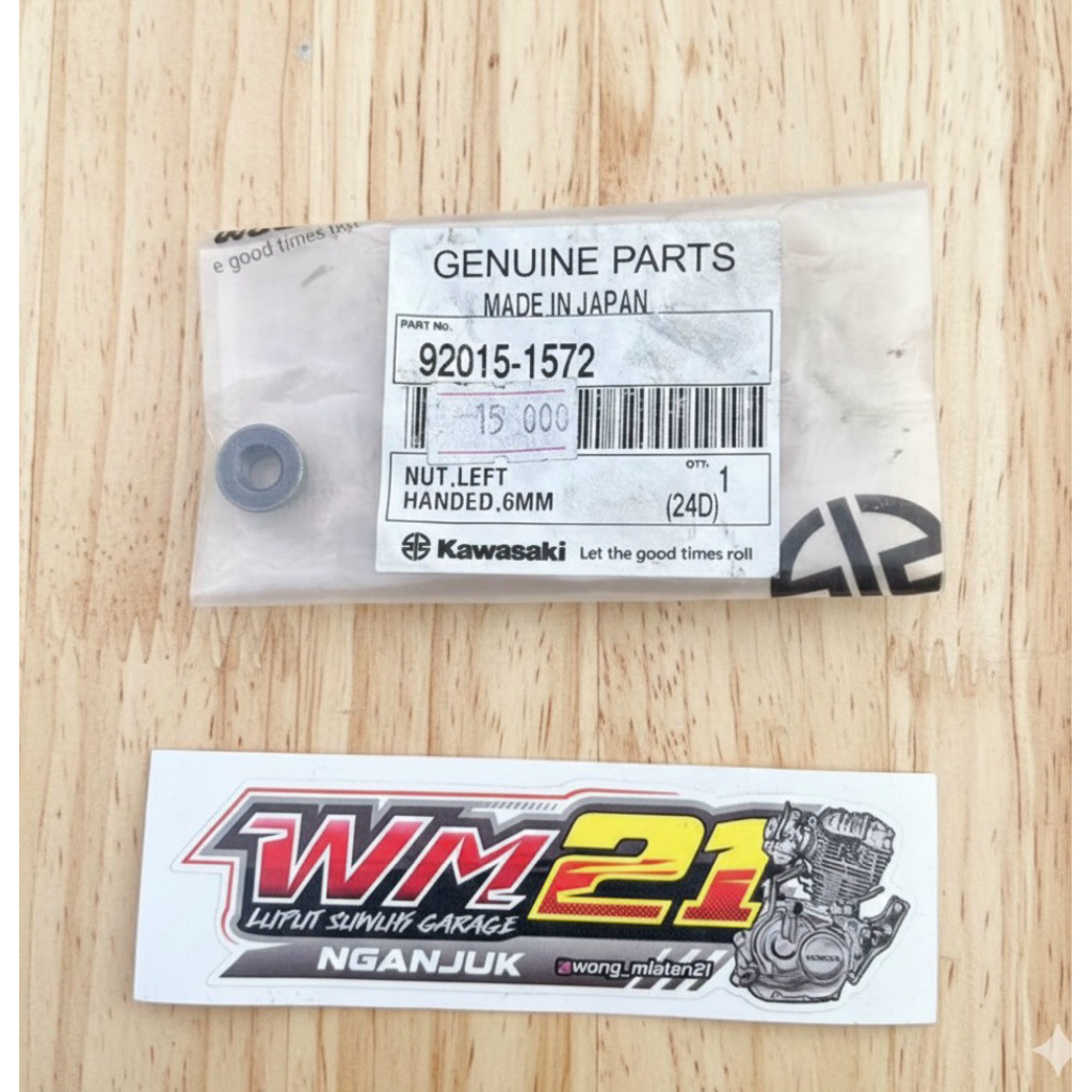 92015-1572 Baut Mur Tiang Super Kips Ninja R RR Original Kawasaki 92015-1572 KGP WM21 PART NGANJUK
