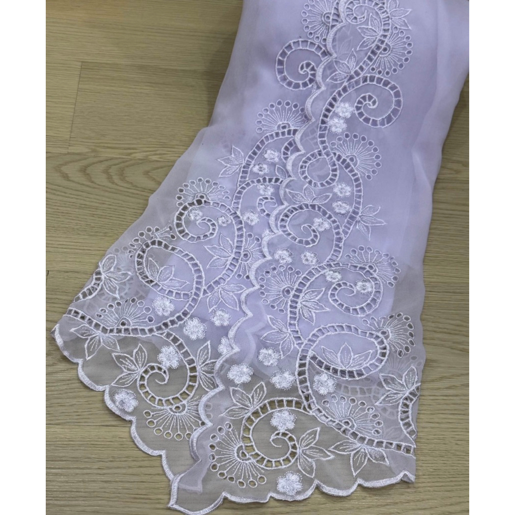 Kain kebaya bordir kerawang ukuran 1baju
