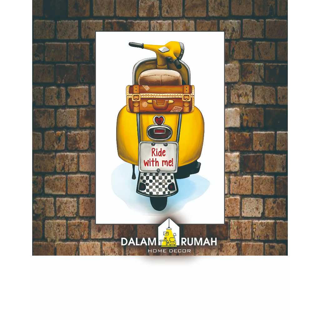 pajangan hiasan dinding kamar wall decor rumah dekorasi iklan jadul vintage RETRO VESPA