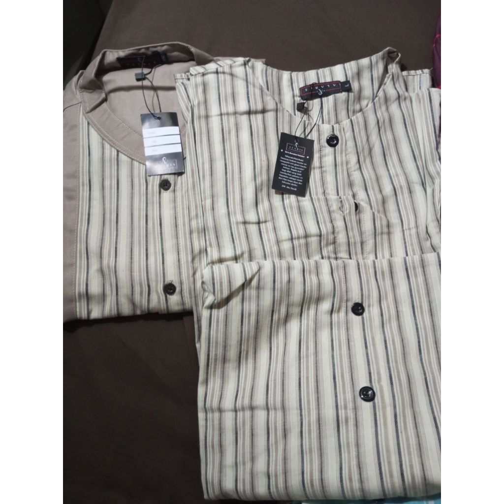 Sarimbit Gamis Koko Salur Gaia Stripe by Alaris