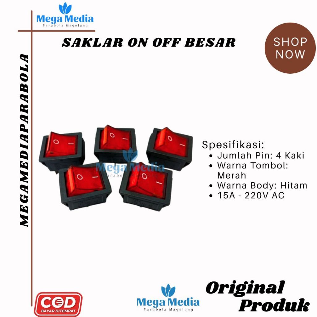 Saklar On Off Listrik Besar Nyala/Switch On Off Besar