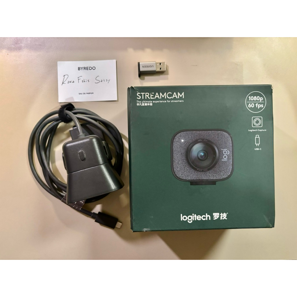 LOGITECH STREAMCAM GRAPHITE FULLSET - 1080p 60FPS (Bonus OTG USB C to A Ugreen 5gbps)