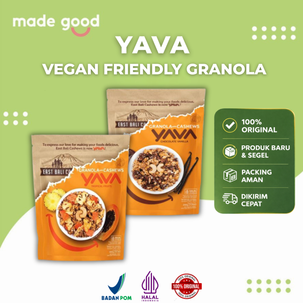 YAVA Granola Bites 400gr East Bali Cashews Healthy Snack Granola Vegan Friendly
