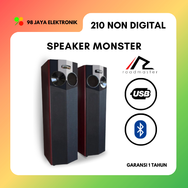 SPEAKER ROADMASTER - MONSTER 210 (NON DIGITAL) - GARANSI RESMI 1 TAHUN