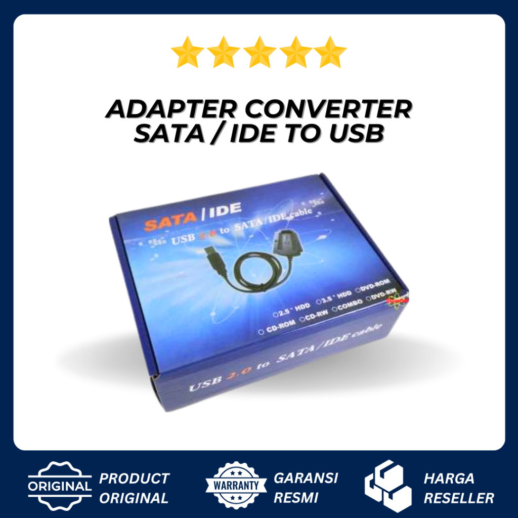 R-DRIVER USB 2.0 TO SATA / IDE / ATA ADAPTOR ADAPTER CONVERTER HARDISK HDD SSD KOMPUTER LAPTOP