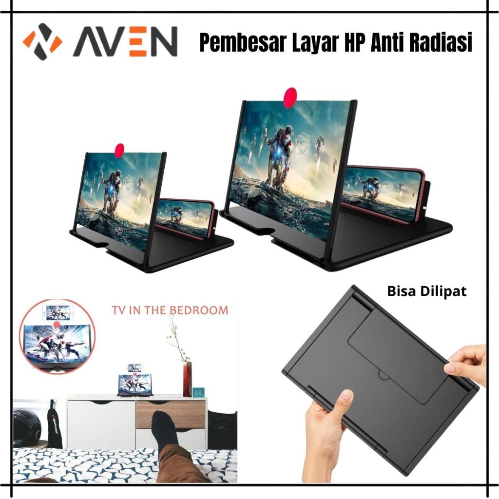 Pembesar Layar F6 – Screen Magnifier Smartphone 3D HD Anti Radiasi – Pembesar Layar HP Portable-AVEN