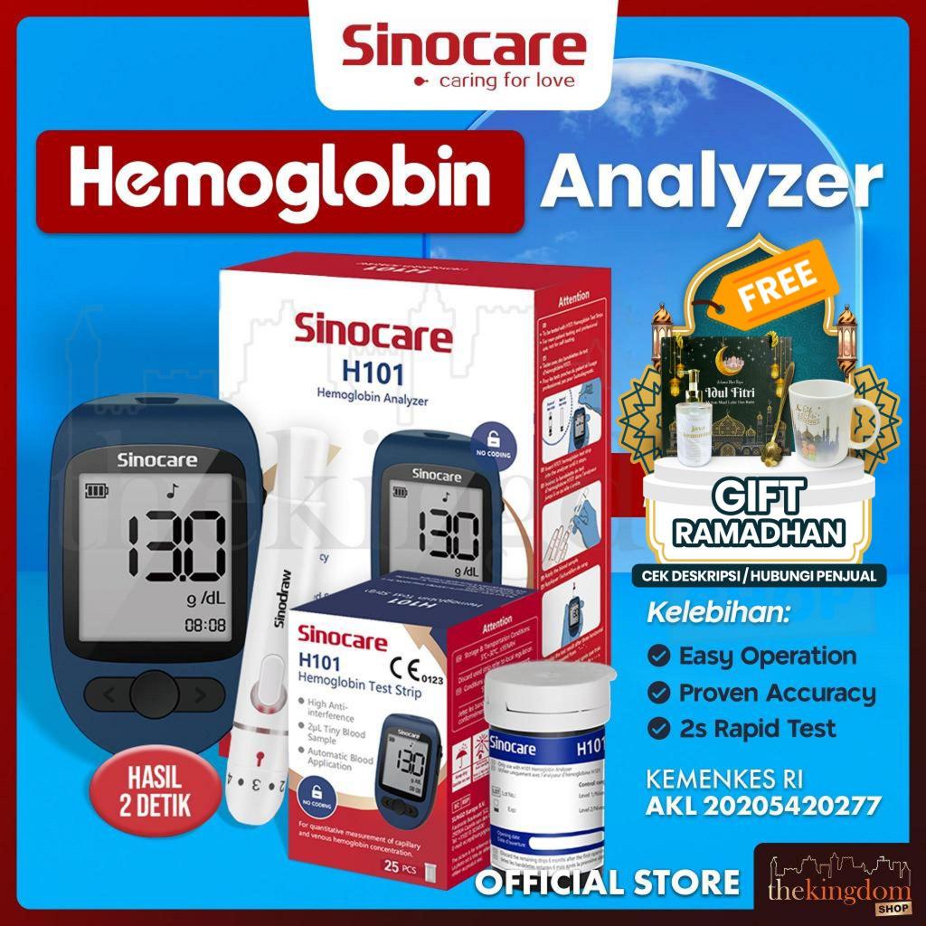 Sinocare H101 Hemoglobin Analyzer Alat Cek Tes Anemia H101 HB Monitoring System Set