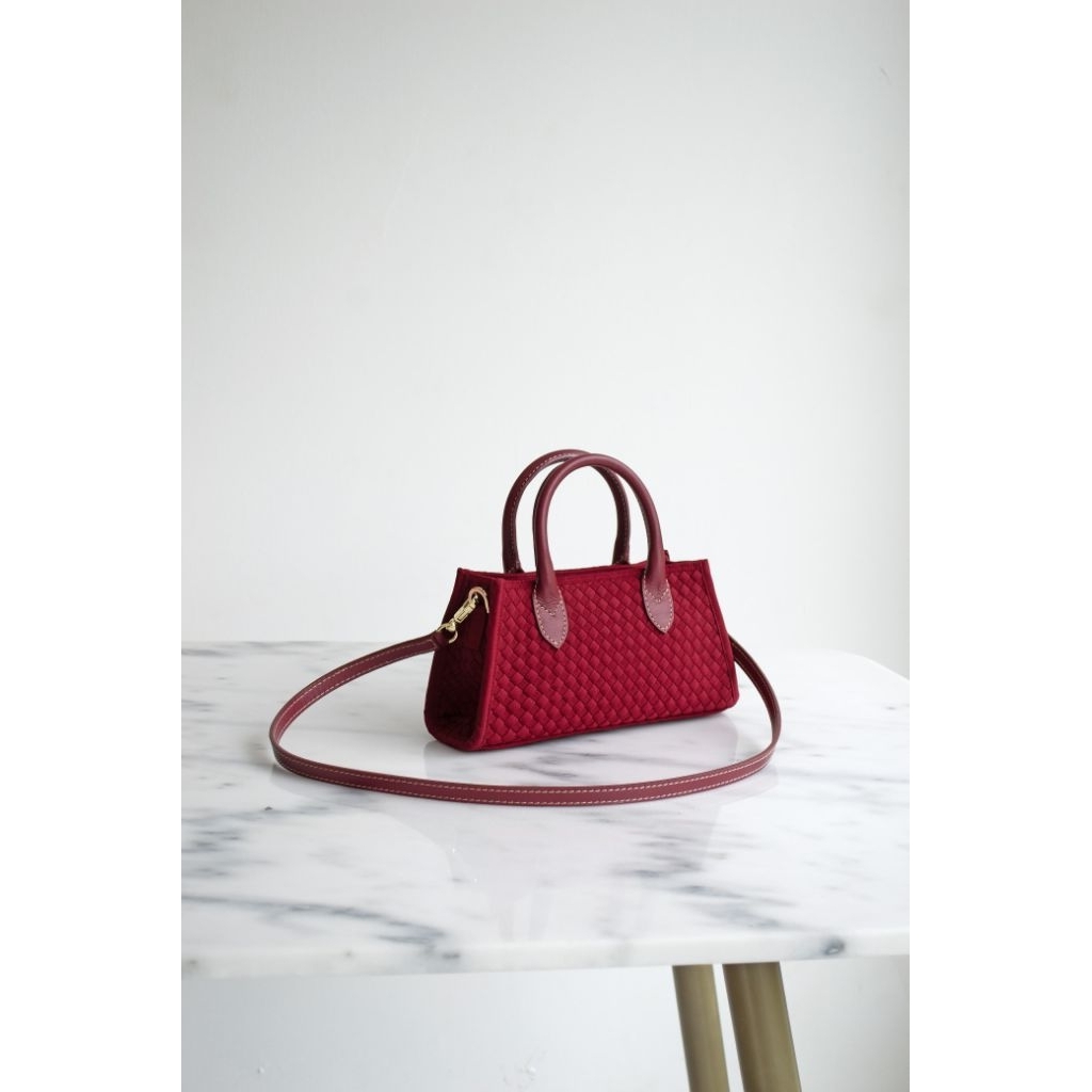 Linette mini audrea | Tas selempang anyam | mini bag | tas anyam