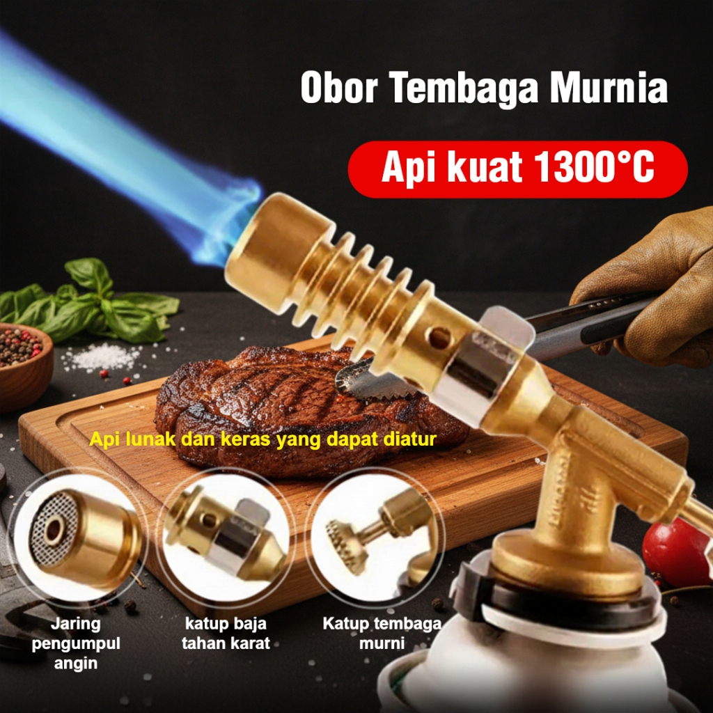 BBAK Gas Portable Torch Kepala Las Flame Gun bakar sate seafood BBQ Blow Torch Flame Gun