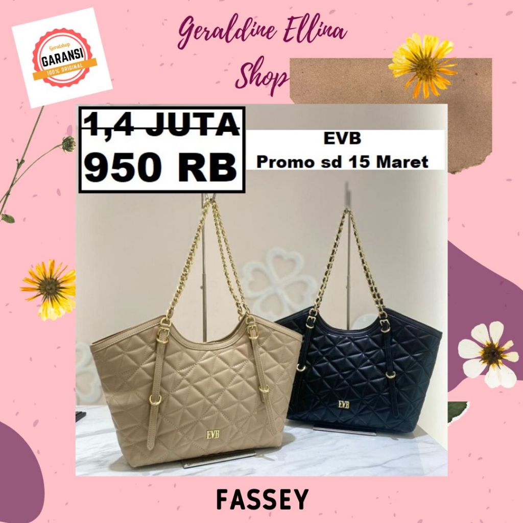 Tas selempang wanita EVB shoulder bag sale original seri FASSEY