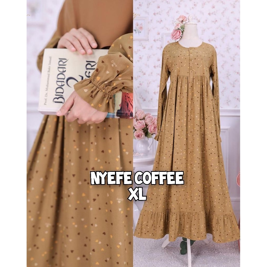 Nightgown Ditsy / Daster Ditsy series Februari 2026 - Avra Burgundy, Avra Ashgrey, Avra Onyxblack, F