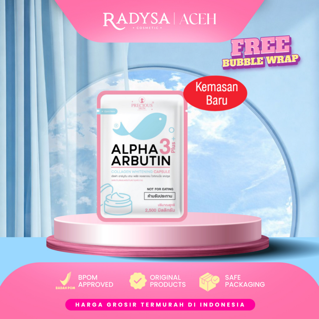 RADYSA - PRECIOUS Skin Alpha Arbutin Whitening Plus Powder | Capsul Bubuk Lotion