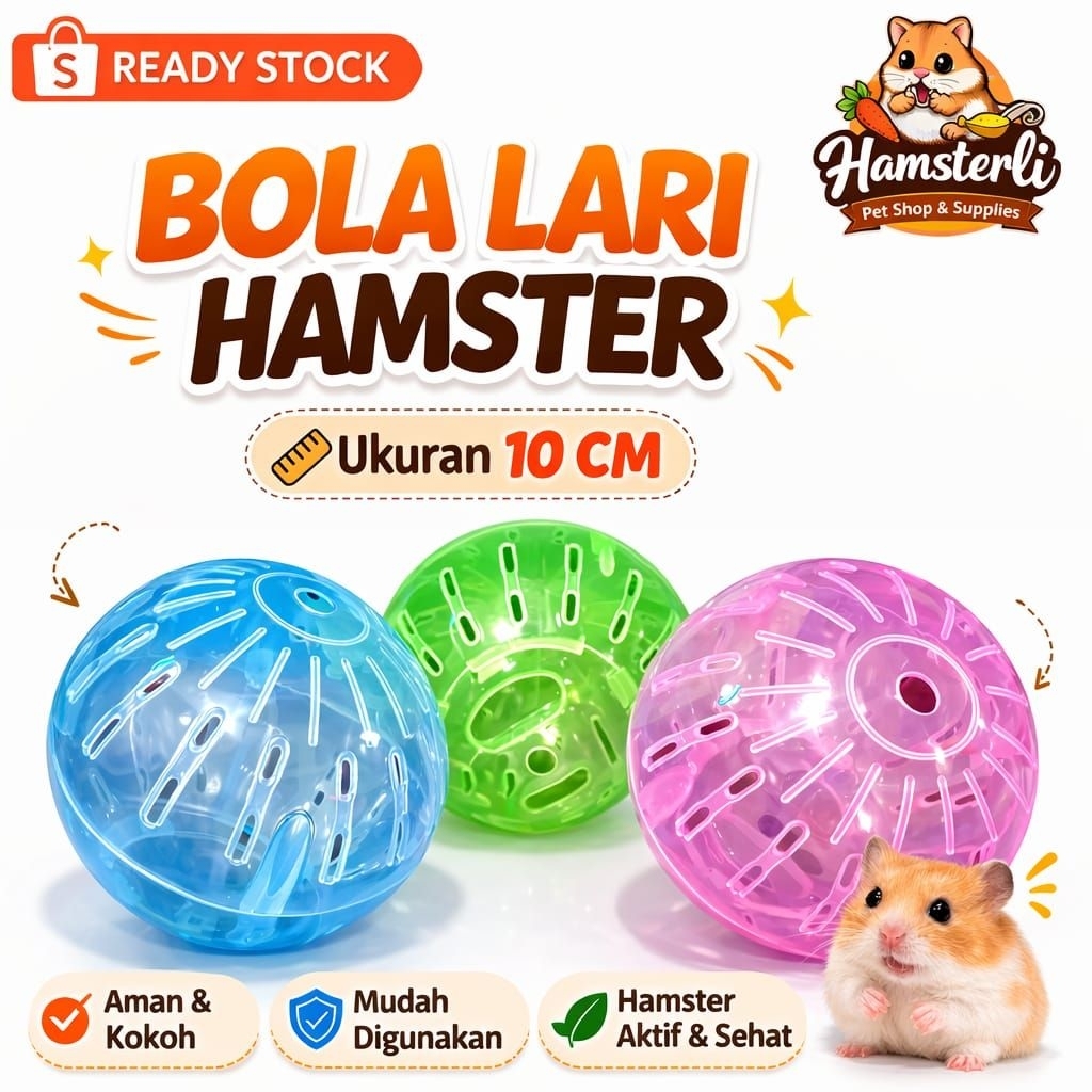 Bola Hamster - Bola lari Hamster Sirian Campbel Winter White - Mainan Putar Hamster Rolling Jogging 
