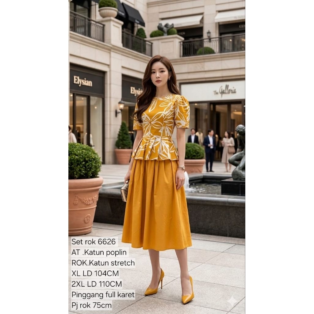 STELAN ROK KATUN PREMIUM MOTIF BUNGA