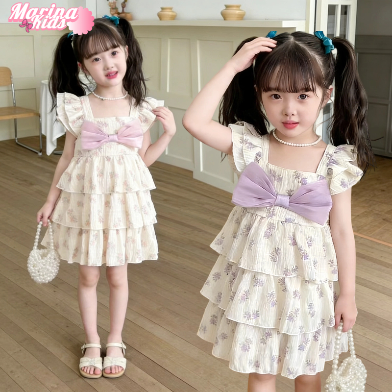 Marina dress vintage korea anak dress anak perempuan korean style terbaru 2026 Dress anak perempuan 