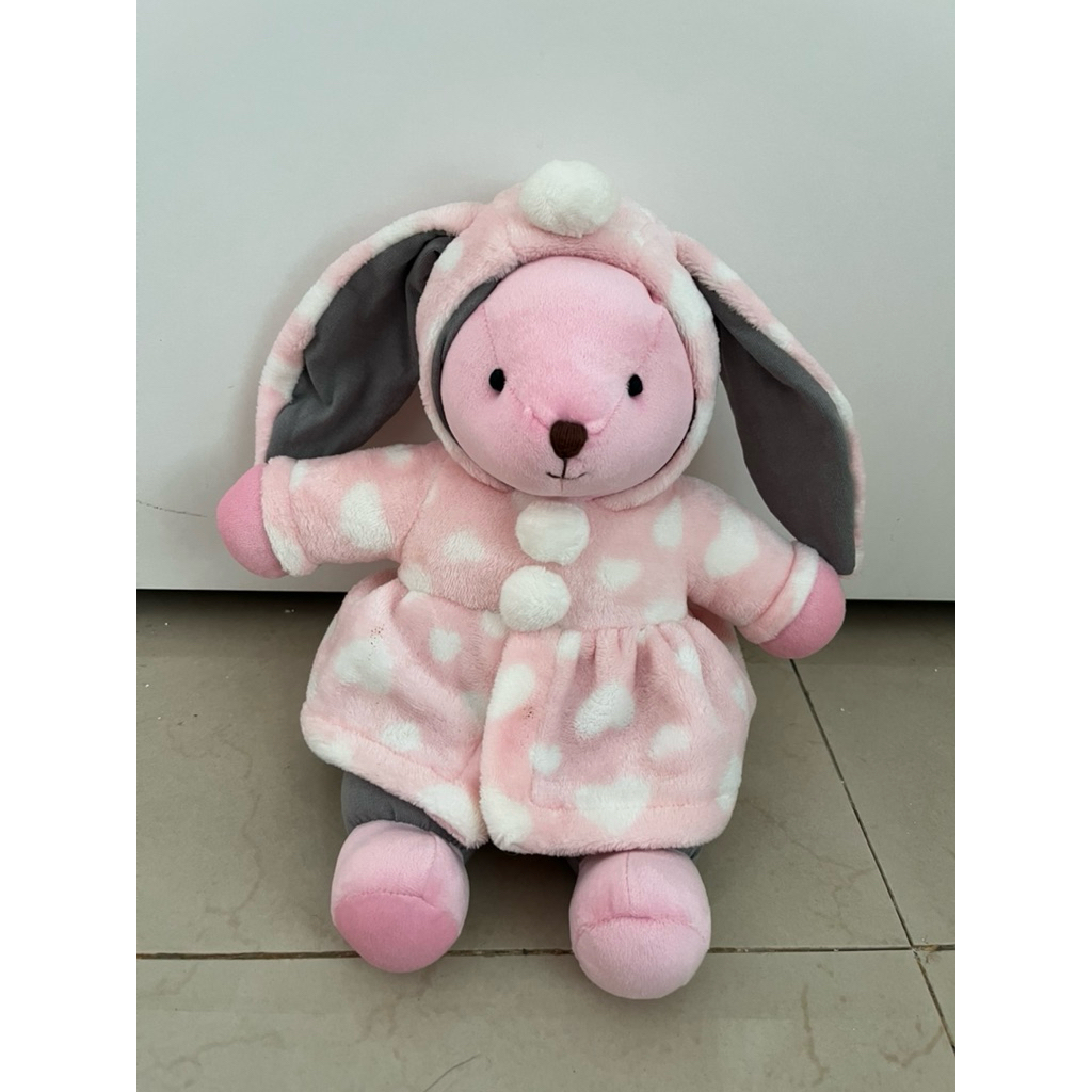 boneka teddy house pink