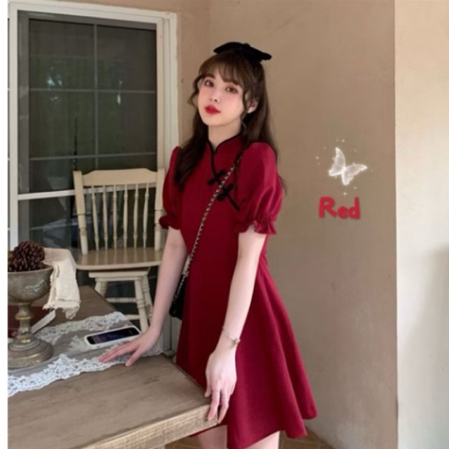 Cheongsam Red Wanita import China