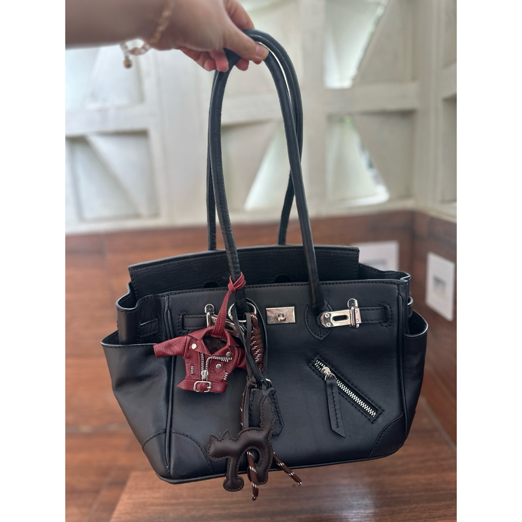 KAYNN siggy small bag long handle, genuine leather