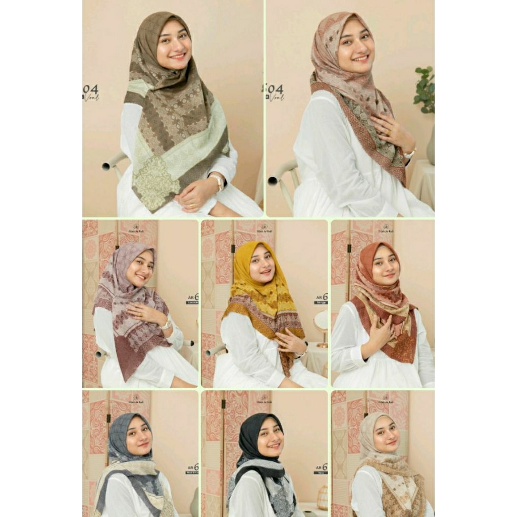SEGIEMPAT MOTIF/HIJAB ARRAFI/AR 604/ARRAFI SCARF
