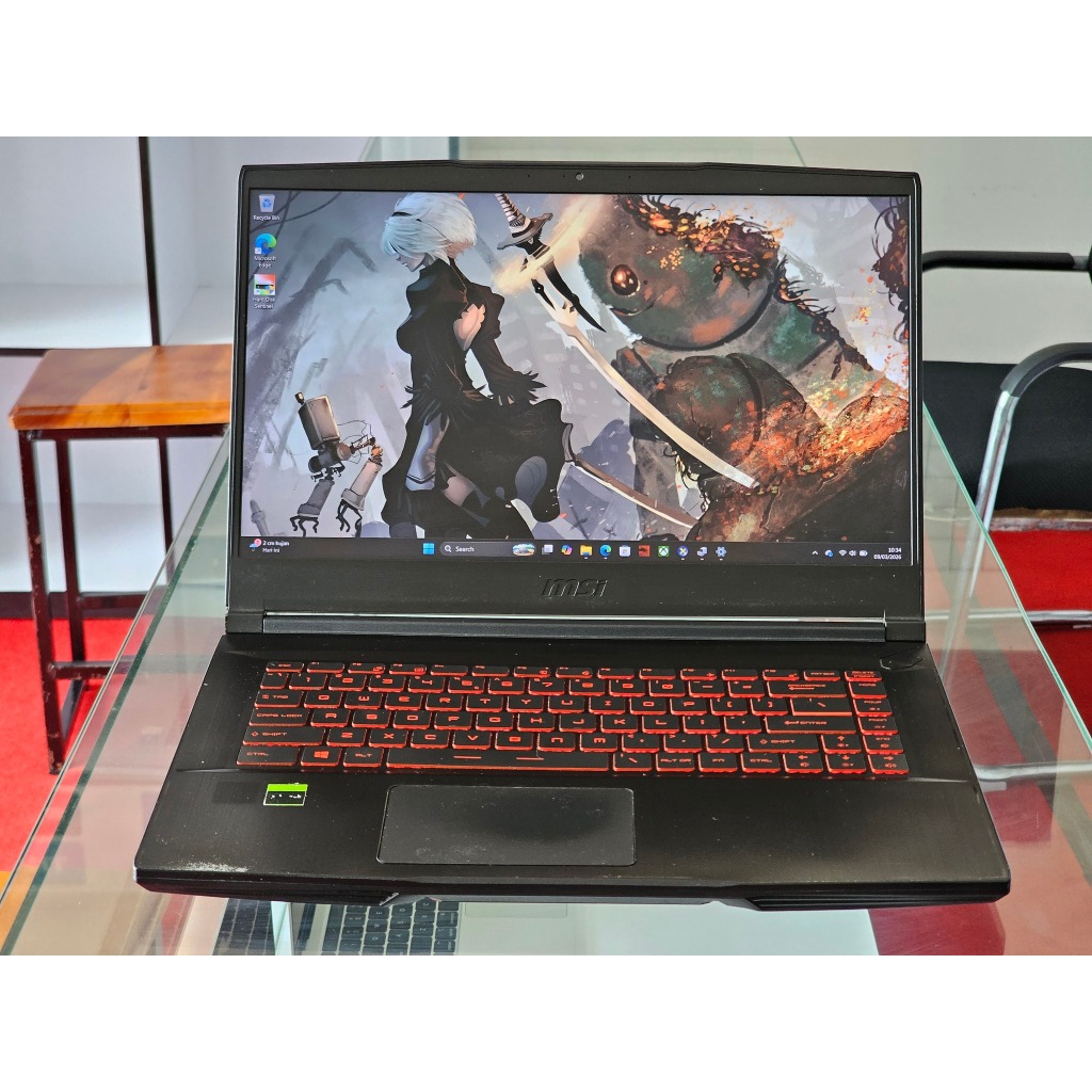 MSI GF63 THIN intel Core i7 Gen 9 Ram 8 GB SSD 512 GB Nvidia GTX 1650 Ti Slim Gaming dan Desain Graf
