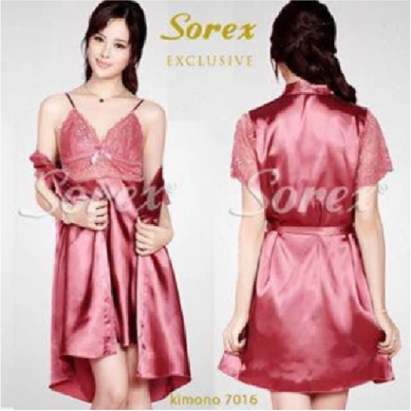 BABYDOLL LINGERIE BT 7016 KIMONO SOREX BAJU TIDUR SANTAI SESERAHAN WANITA CEWEK SEXY BRUKAT RENDA RA