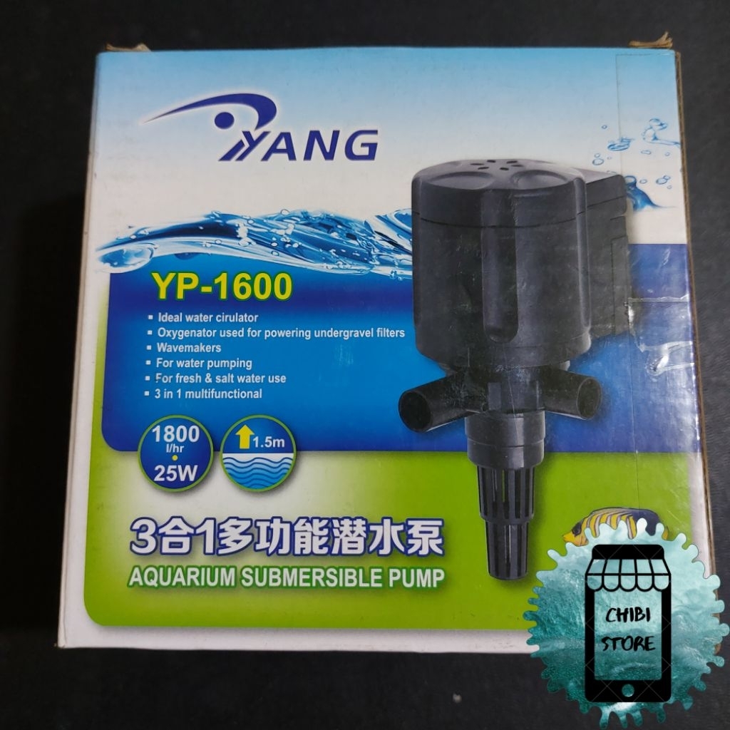 YANG YP-1600 / POMPA AKUARIUM YP-1600 / MESIN AQUARIUM YANG YP1600 / AQUARIUM POWER HEADS YANG YP 16