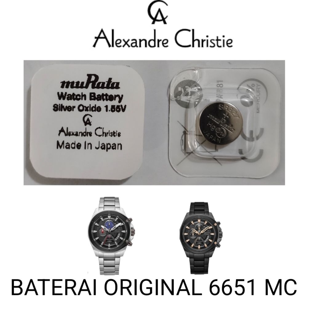 Baterai jam Alexandre Christie original 6651MC