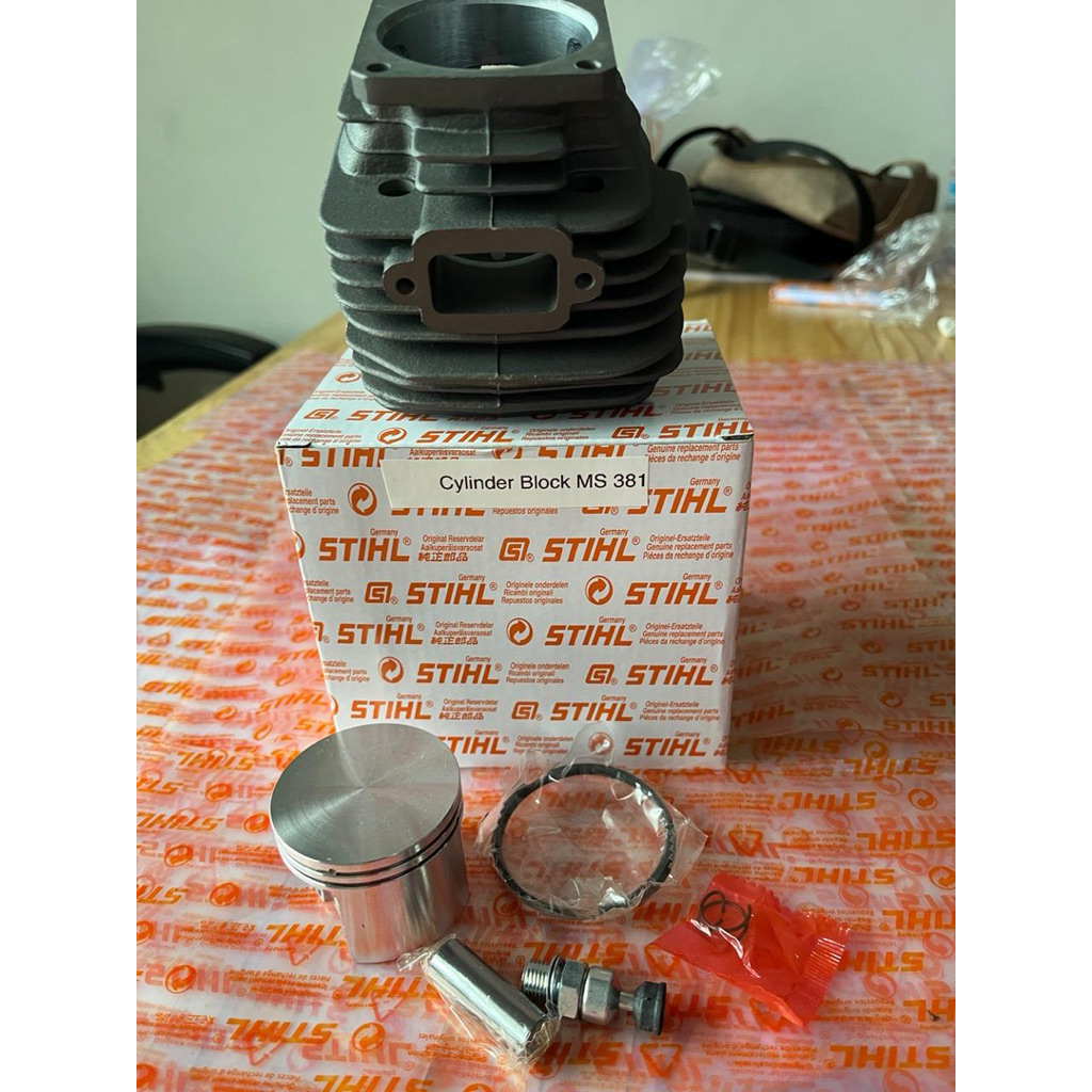 Cylinder Block Assy Stihl MS 381 /038.Foring/Poring Mesin Chainsaw Stihl MS 381 Komplit Berikut Pist