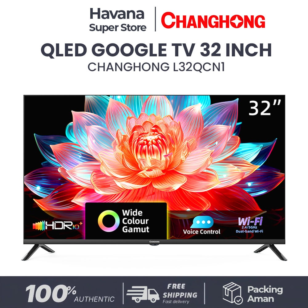 Changhong QLED TV 32 inch HD Google Smart TV Digital TV L32QCN1 TV Changhong 32 Inch 32QCN1