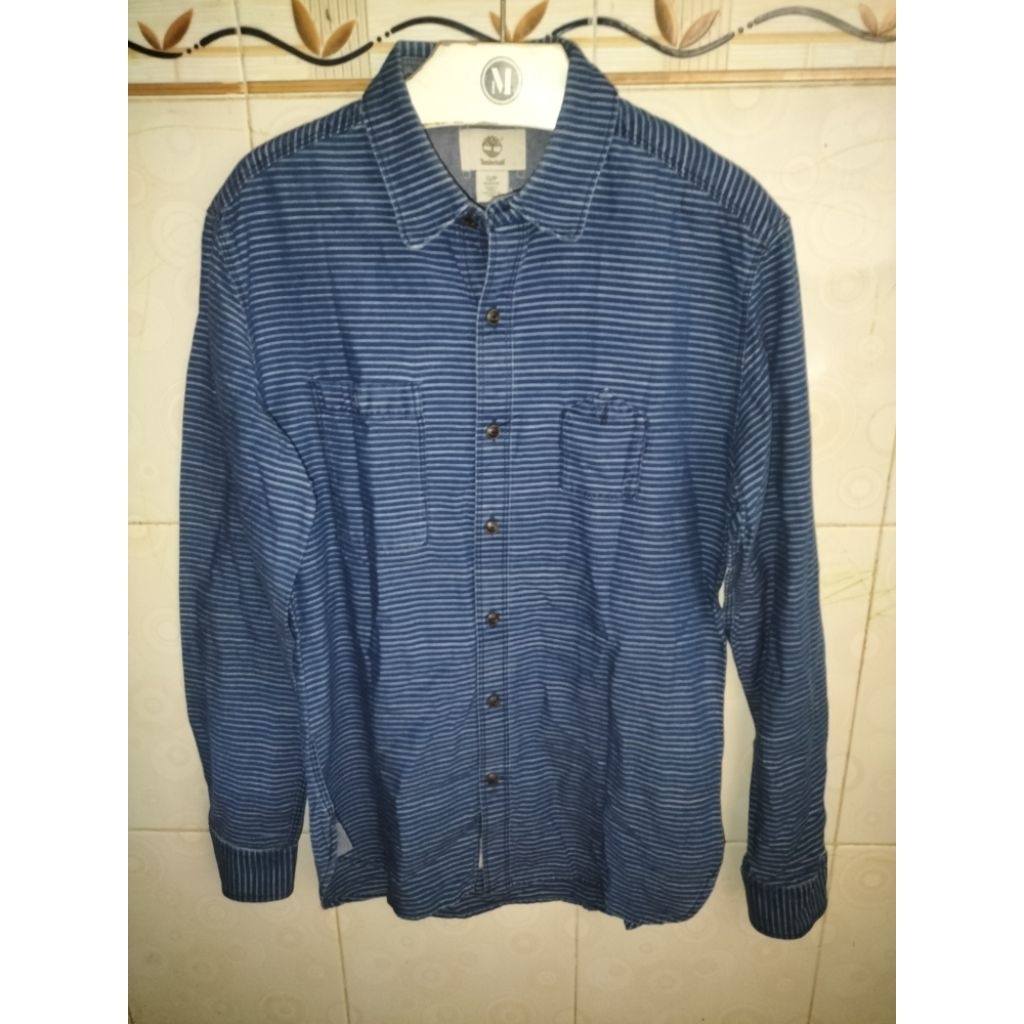 kemeja Timberland strip original