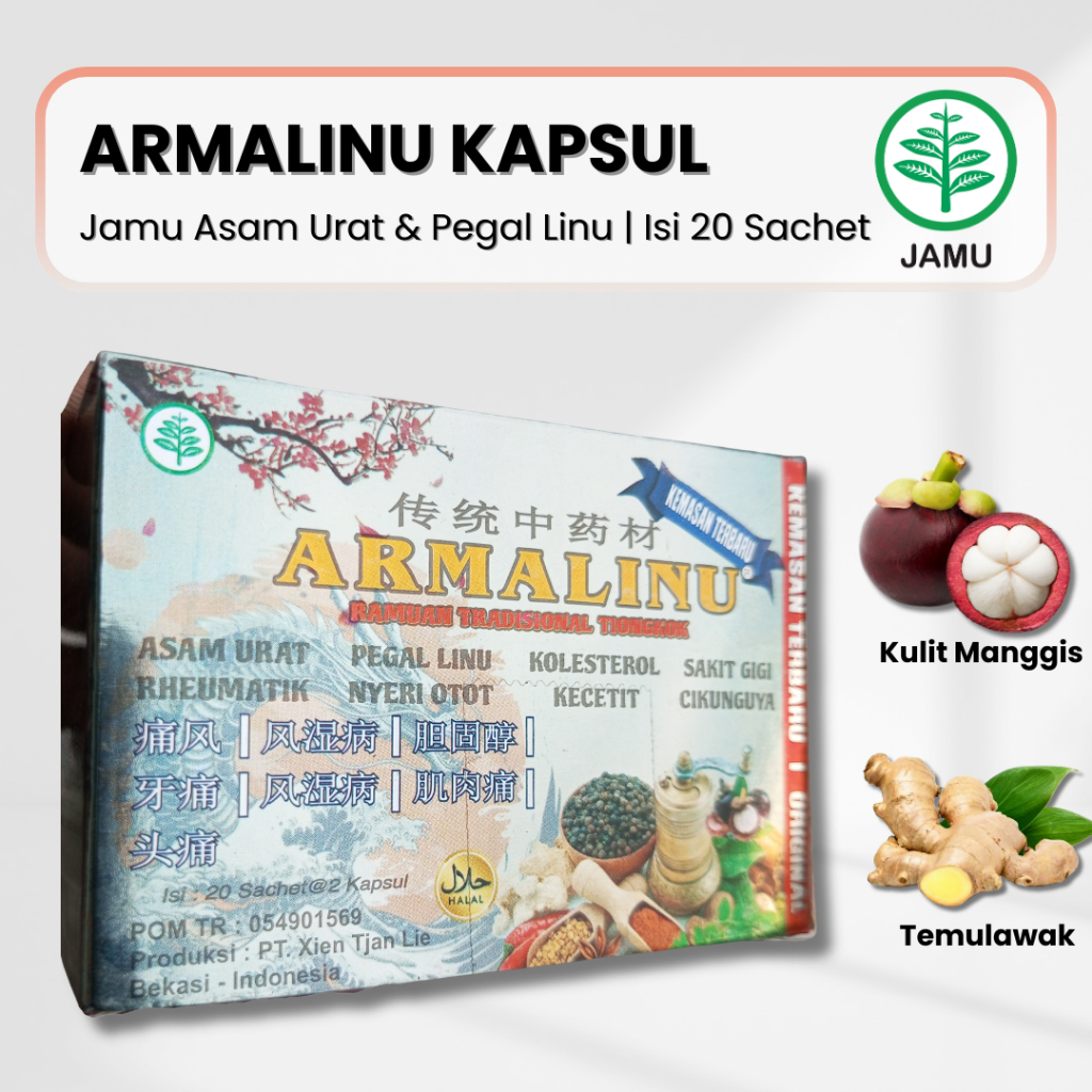 Kapsul Herbal Armalinu untuk Mengatasi Kolesterol Asam Urat Pegal Linu dan Nyeri Sendi